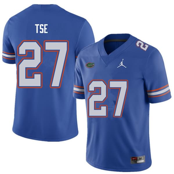 Men's NCAA Florida Gators Joshua Tse #27 Stitched Authentic Jordan Brand Royal College Football Jersey BOF5665LS